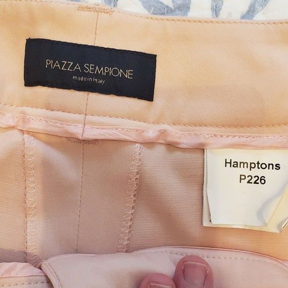 Piazza Sempione Light Peach Dress Pants Made in Italy Size 8 - Picture 2 of 2